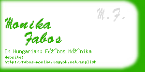 monika fabos business card